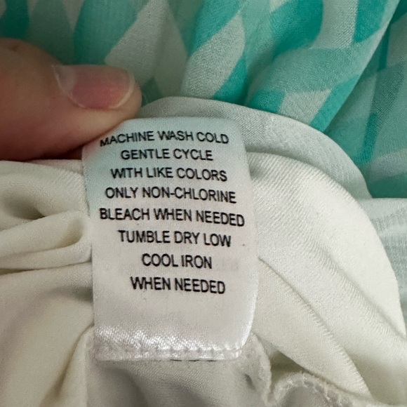 NWOT Quintessential Woman Teal/Green & White Sheer Blouse w/Built In Tank Top 3X - Picture 5 of 8